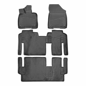 Toyota Sienna Floor Mats - Omac - Rubber TPE - Black - 2021-2024